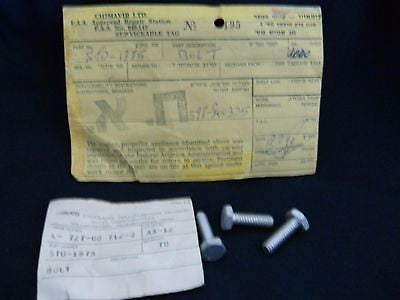 Twelve (12) New Lycoming STD-1875 SS: LW-25-0.81 - Bolt - .250-20 x .81