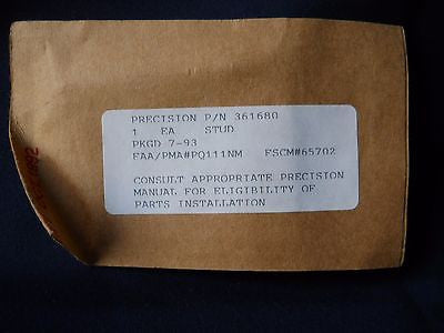 One (1) NEW Precision Airmotive 361680 Stud