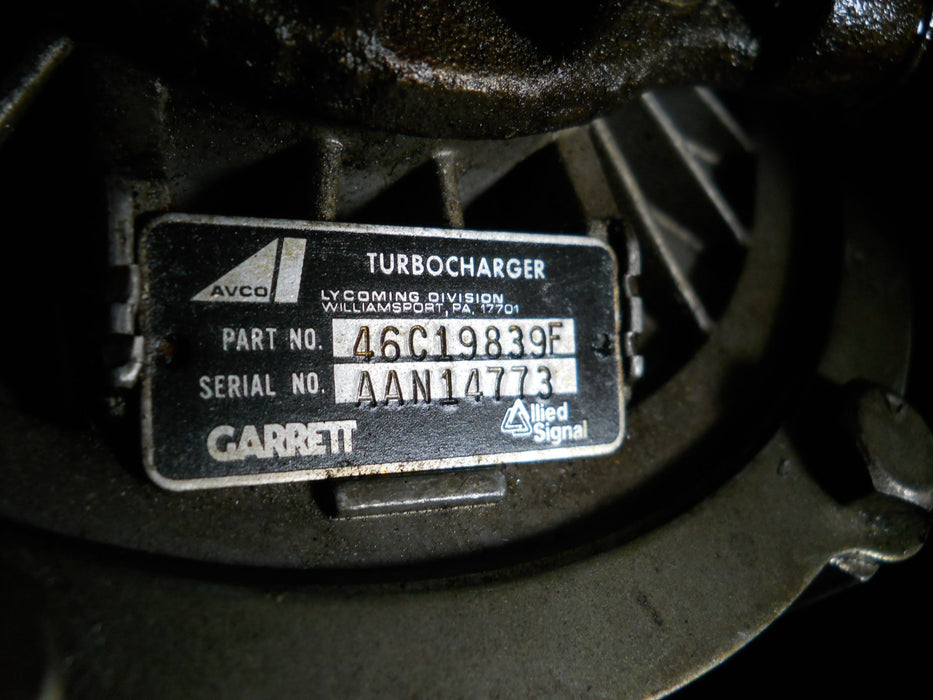One USED CORE Garrett Turbocharger 46C19839F
